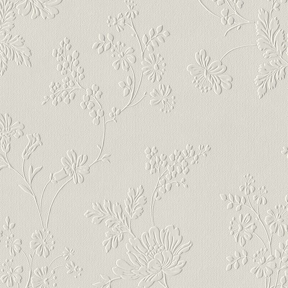 ナチュラルフラワー壁紙 ライトアイボリー フラワー 光触媒 消臭 抗菌 防かび 撥水 Sincol 9763 Wallfloor