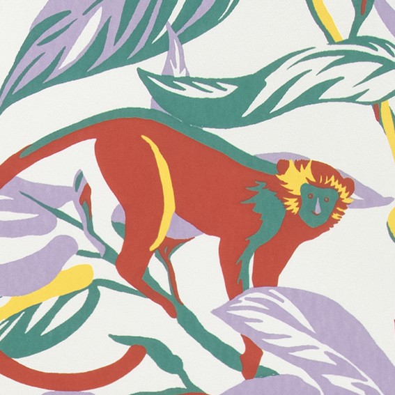 ゴージャスなフラワー・リーフ柄壁紙