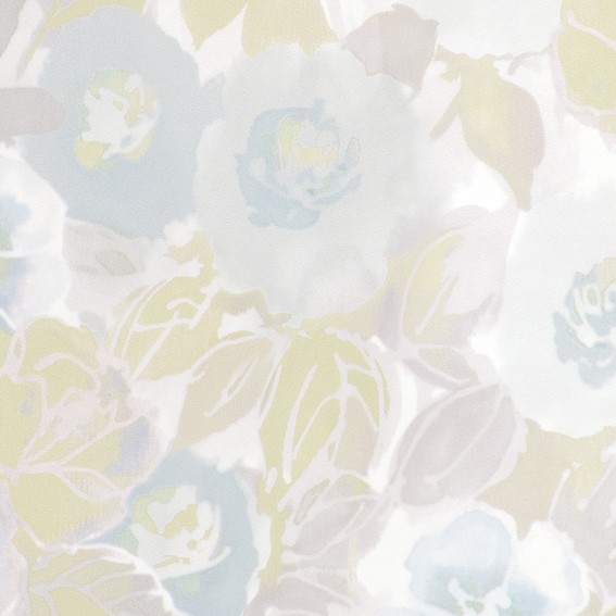 ゴージャスなフラワー・リーフ柄壁紙