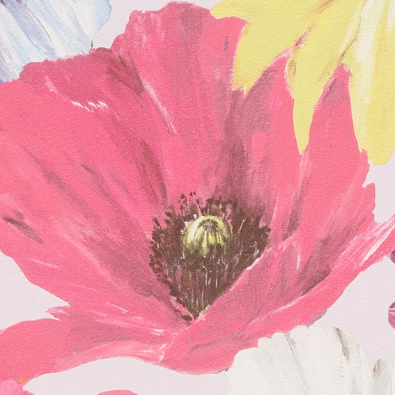 ゴージャスなフラワー・リーフ柄壁紙