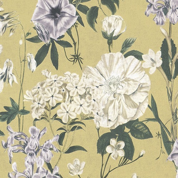 可憐な花柄壁紙