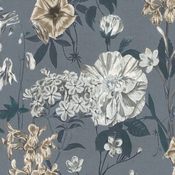 可憐な花柄壁紙