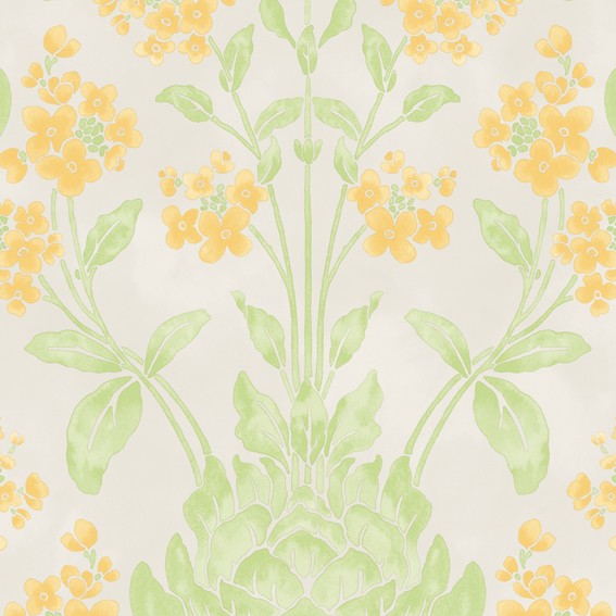 優しい色味の花柄壁紙