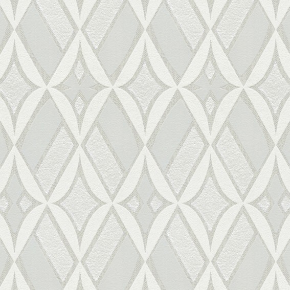 優しい色味のフェミニン柄入り壁紙