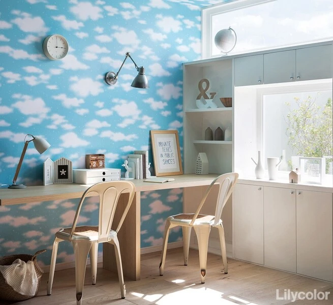 光るスター模様壁紙（蓄光）