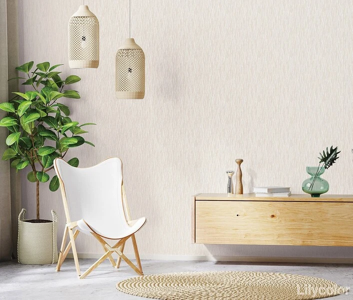 さりげないデザイン入り塗り壁調壁紙