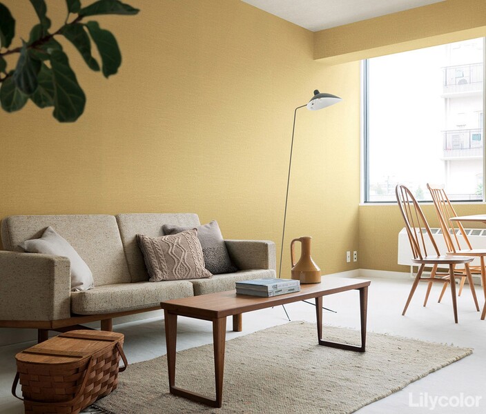 さりげないデザイン入り塗り壁調壁紙