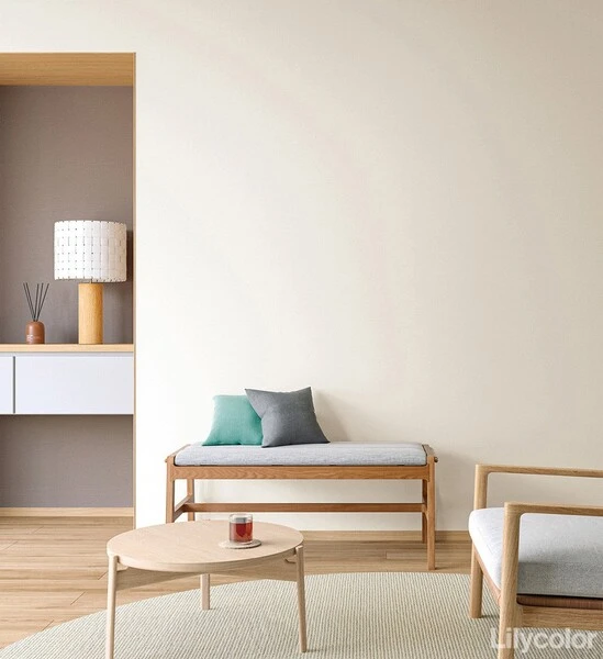 優しい色味の織物調壁紙