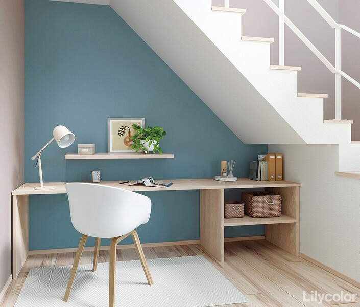 落ち着いた色味の塗り壁調壁紙