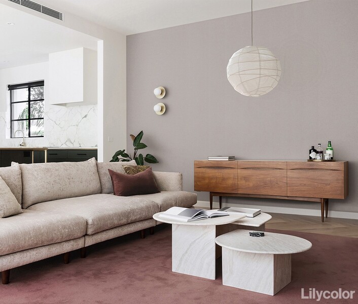 落ち着いた色味の織物調壁紙