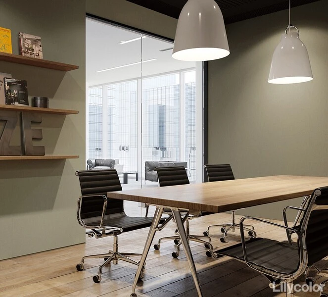 落ち着いた色味の織物調壁紙