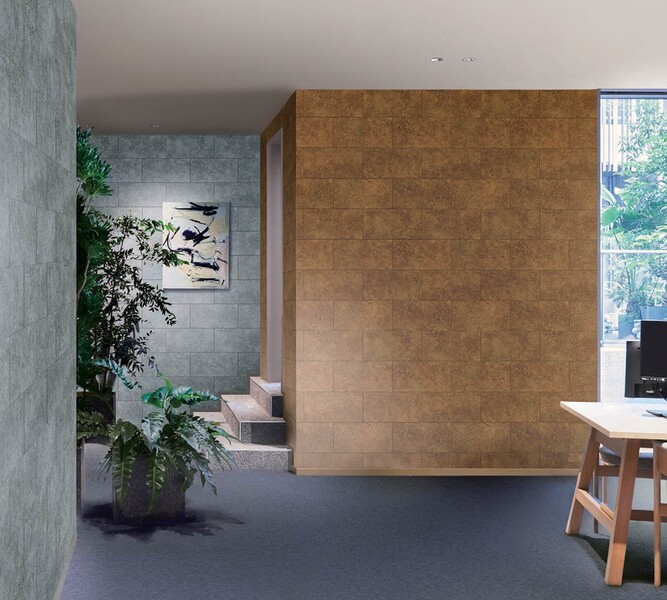 質感豊かな石目調壁紙