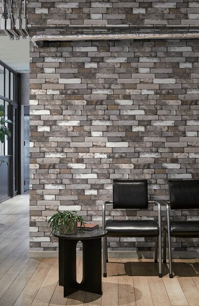 カフェ風な空間にも!レンガ柄壁紙