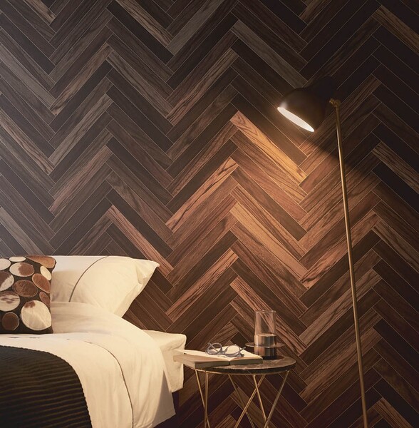 個性的な木目柄壁紙