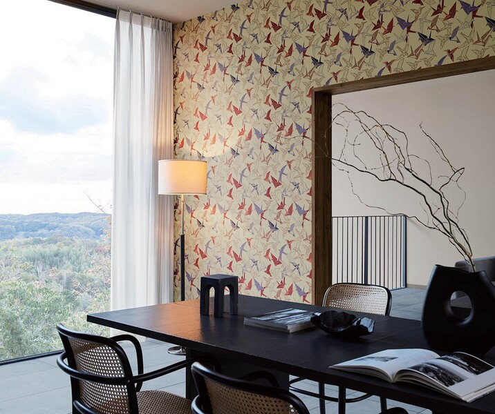 落ち着きカラー織物調壁紙