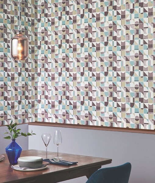 可愛らしさのあるモダン柄壁紙