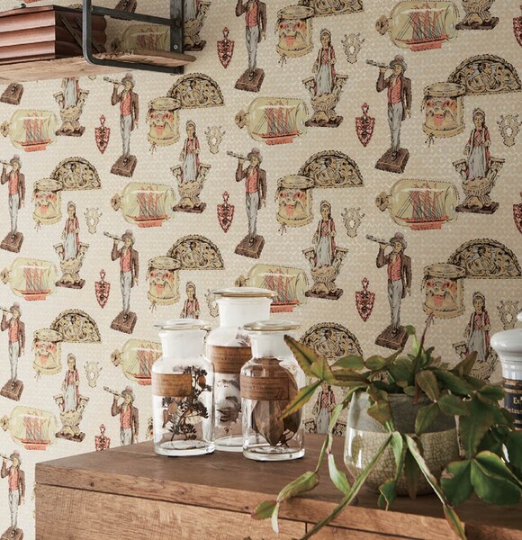 レトロで高級感のあるデザイン壁紙