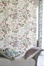 花鳥が可愛いフラワー模様(ピンク フラワー DESIGNERS GUILD 1 