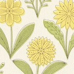 イエロー  フラワー トップコート  防かび  リリカラ LL-6186 旧品番LL-7314